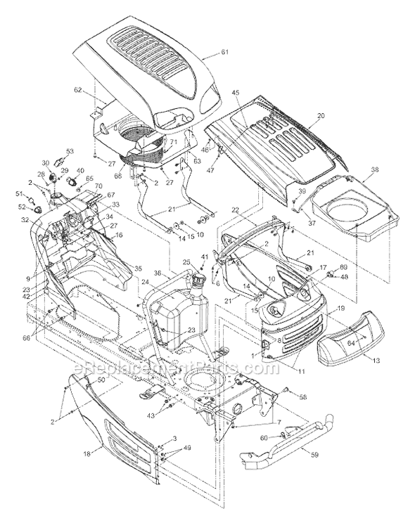 MTD 13AD608G000 Lawn Tractor Page F Diagram