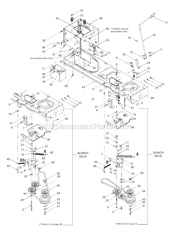 MTD 13AD608G026 Lawn Tractor Page H Diagram