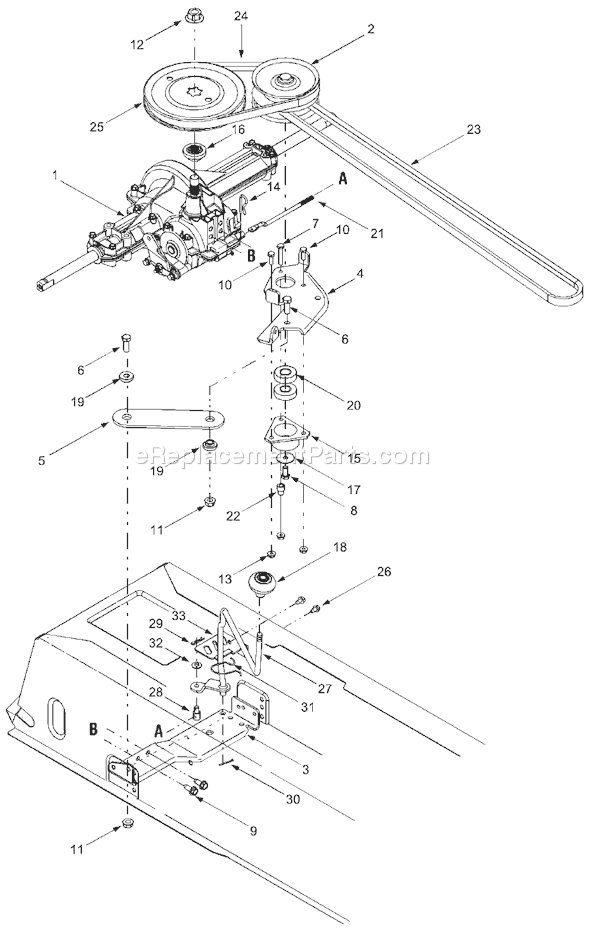 MTD 13AD683G713 (2004) Lawn Tractor Drive Diagram