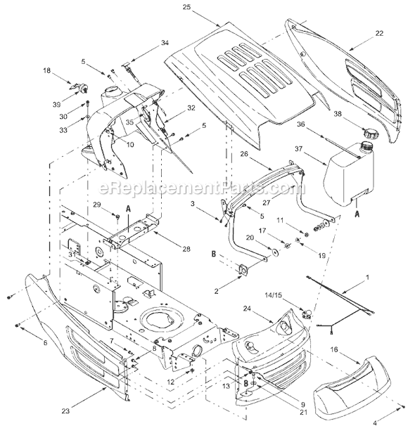 MTD 13AG688H301 Lawn Tractor Page F Diagram