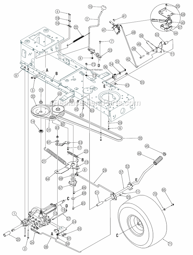MTD 13AH762F752 (2006) Lawn Tractor Engine Accessories Diagram