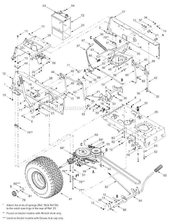 MTD 13AM662G765 (2004) Lawn Tractor Engine Accessories Diagram