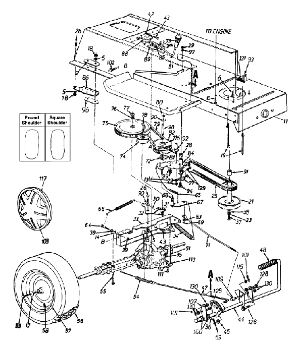 MTD 13AM673G033 (2000) Lawn Tractor Page D Diagram