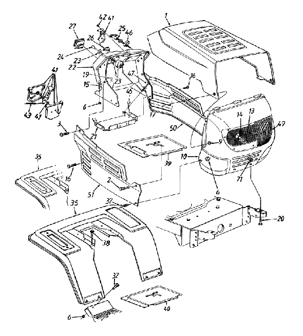 MTD 13AM673G033 (2000) Lawn Tractor Page G Diagram
