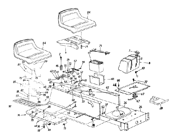MTD 13AM673G033 (2000) Lawn Tractor Page I Diagram