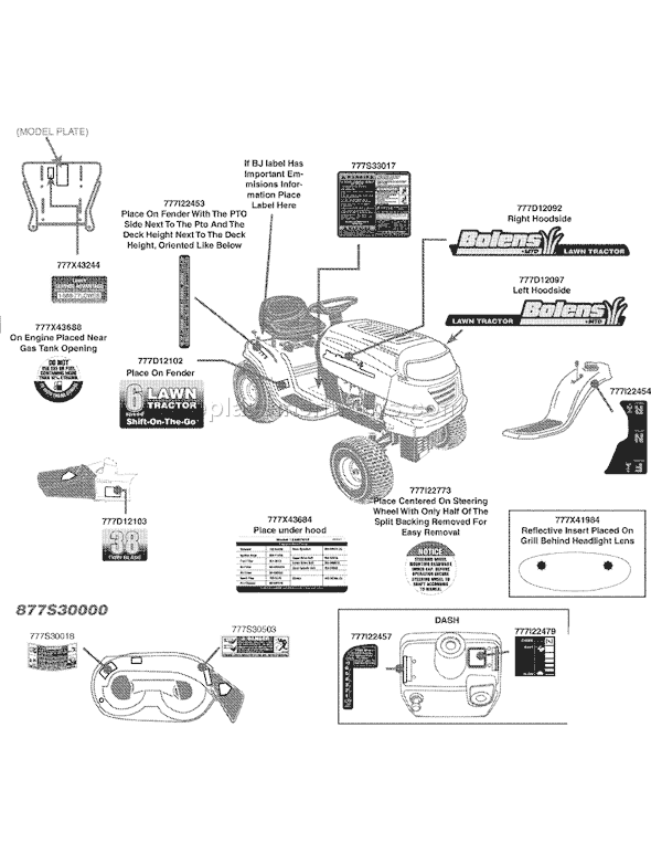 MTD 13AM761F265 (2009) Lawn Tractor Hood Style 1 Diagram