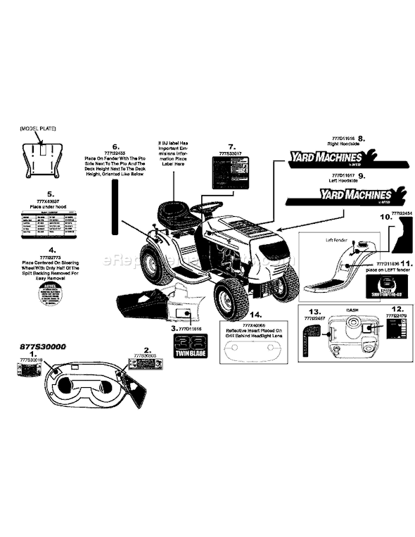 Bolens 13AM762F265 (2008) Lawn Tractor Page D Diagram