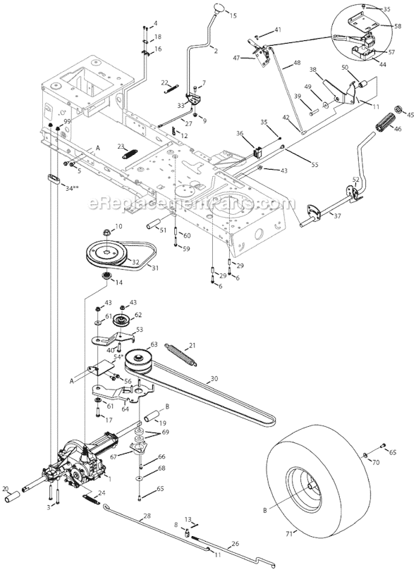 MTD 13AM772F304 Lawn Tractor Page C Diagram