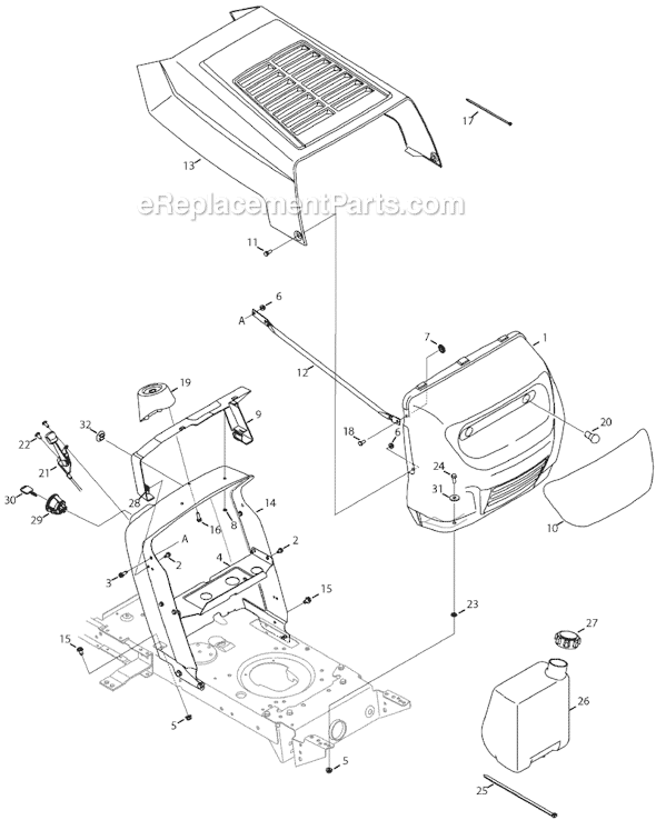 MTD 13AM772F513 Lawn Tractor Page D Diagram