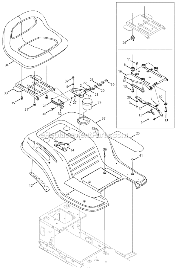 MTD 13AM772F704 Lawn Tractor Page G Diagram