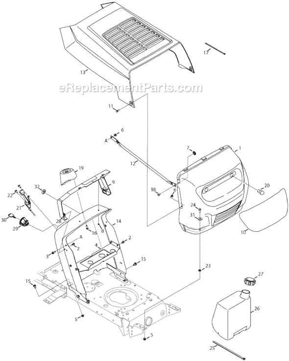MTD 13AN772G002 Lawn Tractor Page D Diagram