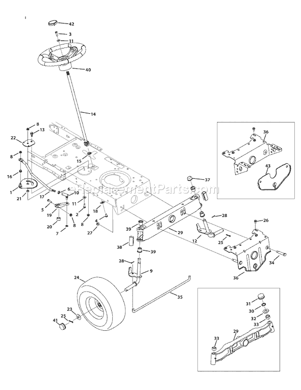 MTD 13AN772G055 (2009) Lawn Tractor Frame and Pto Lift Diagram