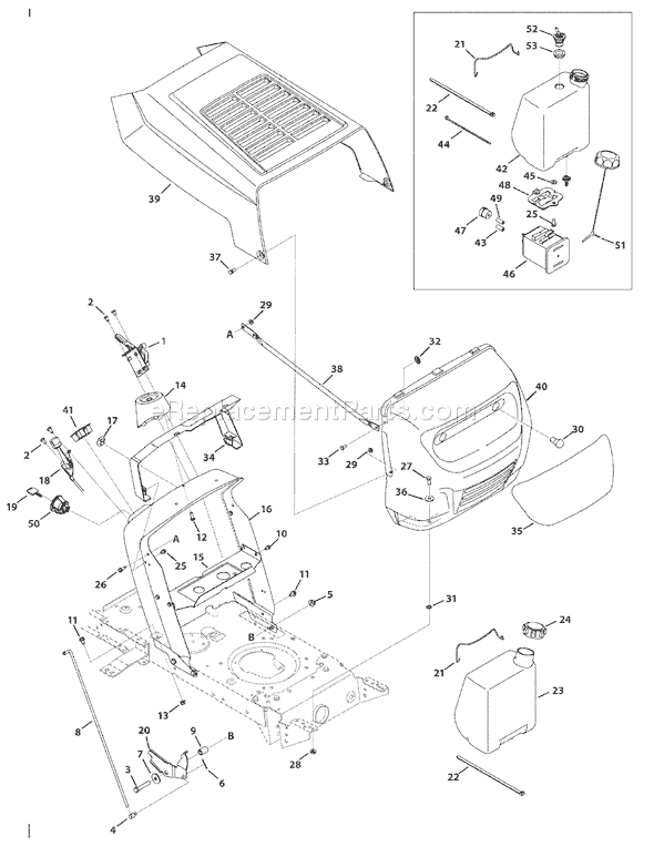 MTD 13AN772G055 (2009) Lawn Tractor Front End Steering Diagram