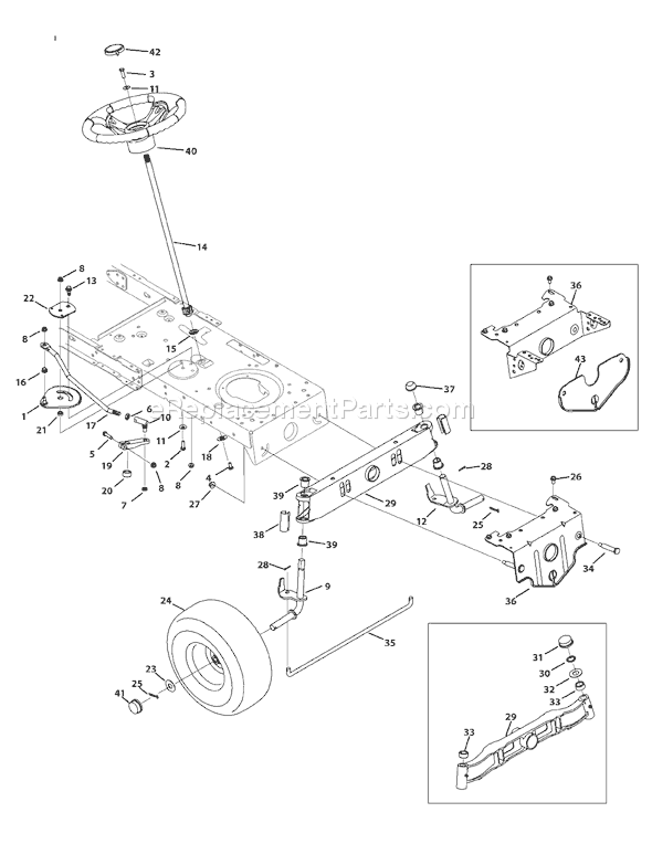 MTD 13AO771H055 (2009) Lawn Tractor Frame and Pto Lift Diagram