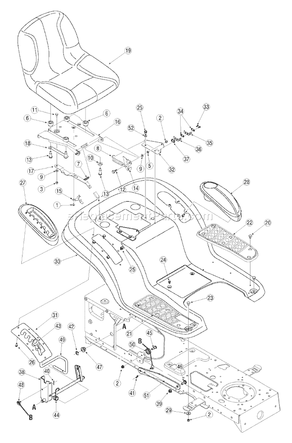 MTD 13AP615P755 (2005) Lawn Tractor Fender Assembly Diagram