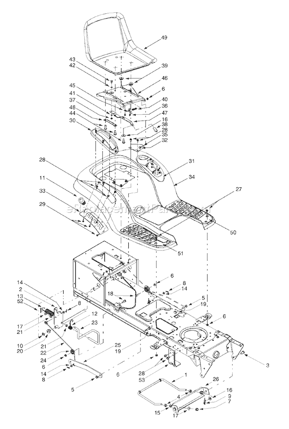 MTD 13AX604H401 (2000) Lawn Tractor Single Speed Transmission Diagram