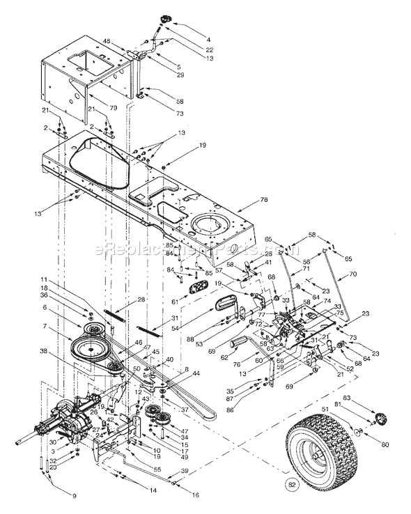 Yard Man 13BX604G401 (2001) Lawn Tractor Page D Diagram