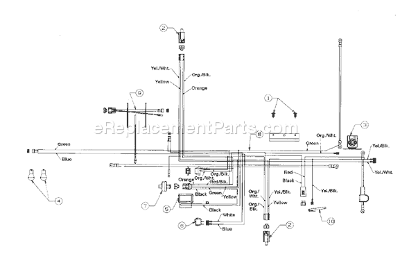 MTD 13BX694G401 (1998) Lawn Tractor Electrical/Switches (Kohler) Diagram