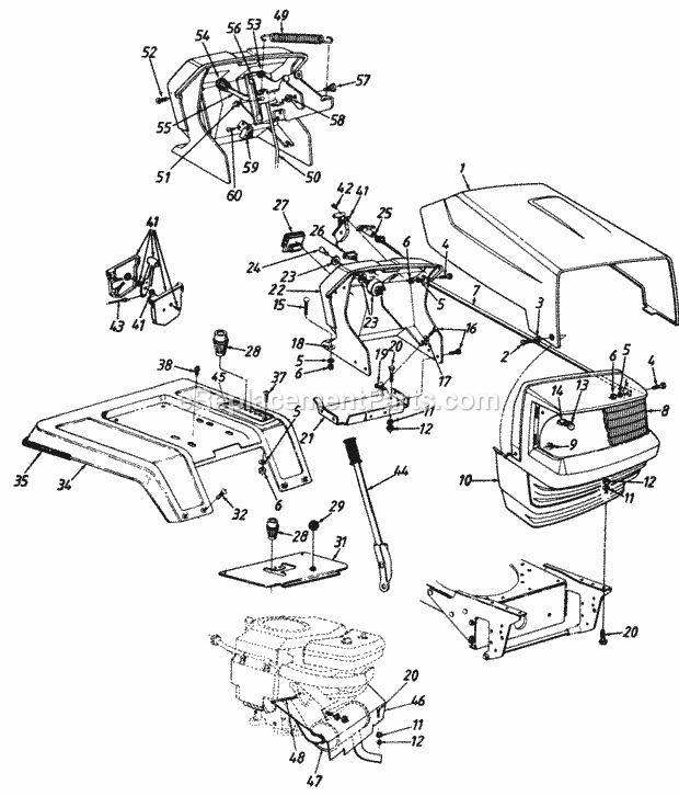 MTD 140-840H000 (1990) Lawn Tractor Style_0 Diagram