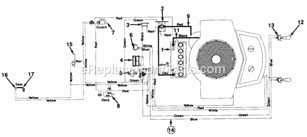 MTD 140-840H050 Lawn Tractor Electrical Diagram