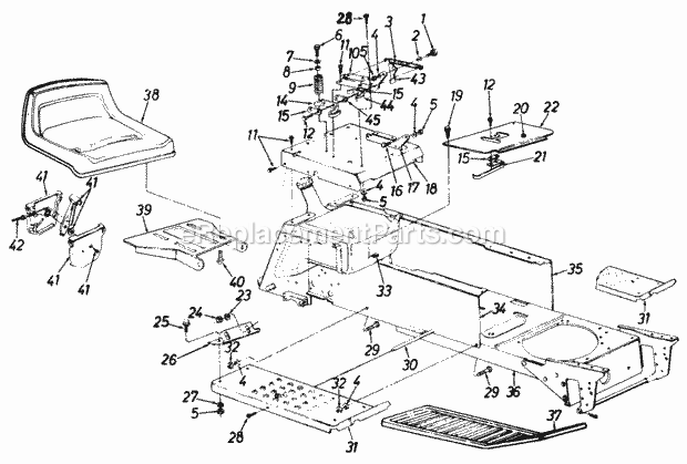 MTD 140-840H192 Lawn Tractor Page F Diagram