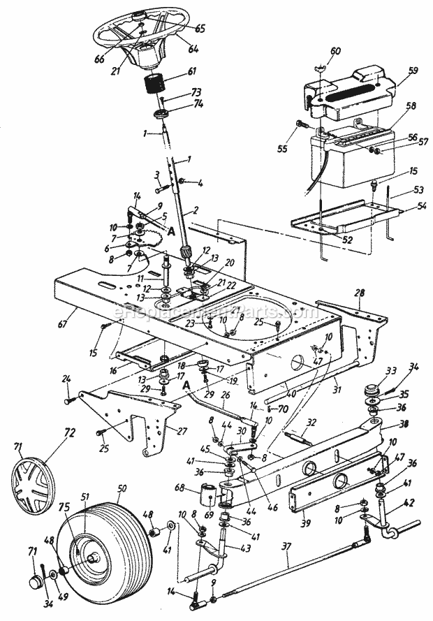 MTD 141-843H009 (1991) Lawn Tractor Parts Diagram