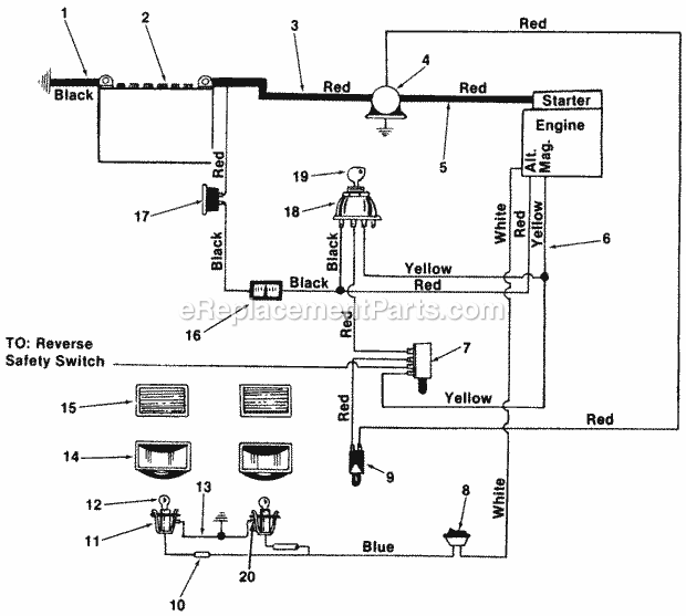 MTD 145-823-000 (1985) Lawn Tractor Electrical_System Diagram