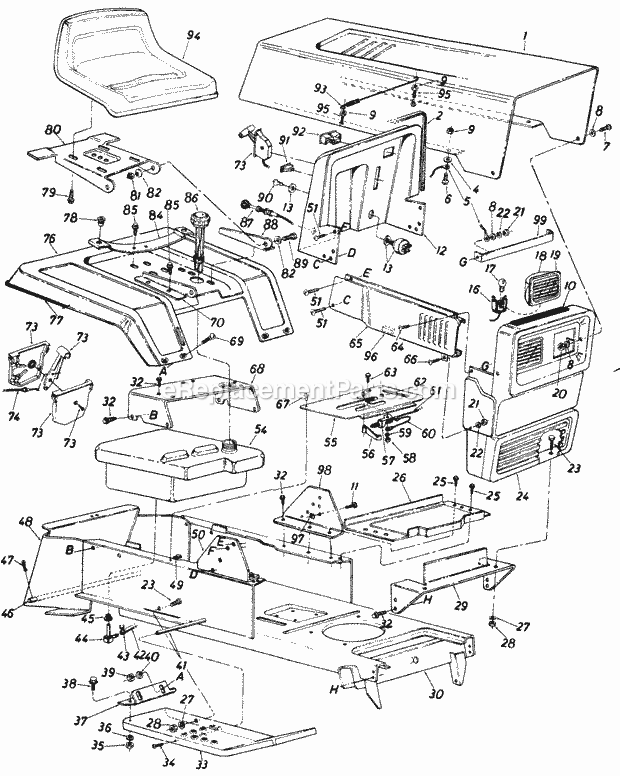 MTD 145-835-000 (1985) Lawn Tractor Parts_For Diagram