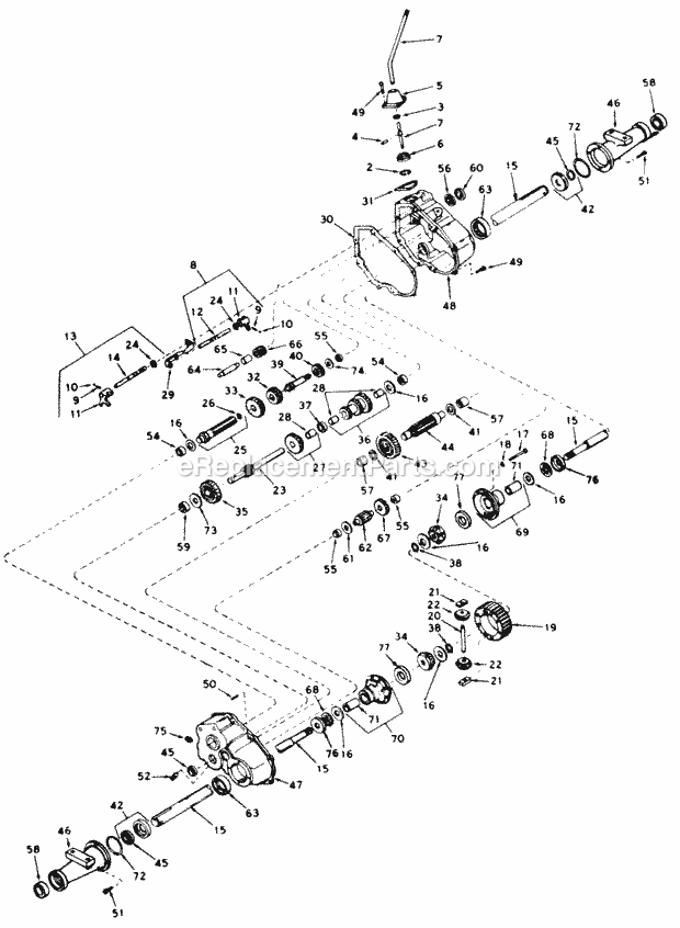 MTD 145-835-000 (1985) Lawn Tractor Transaxel_Peerless Diagram