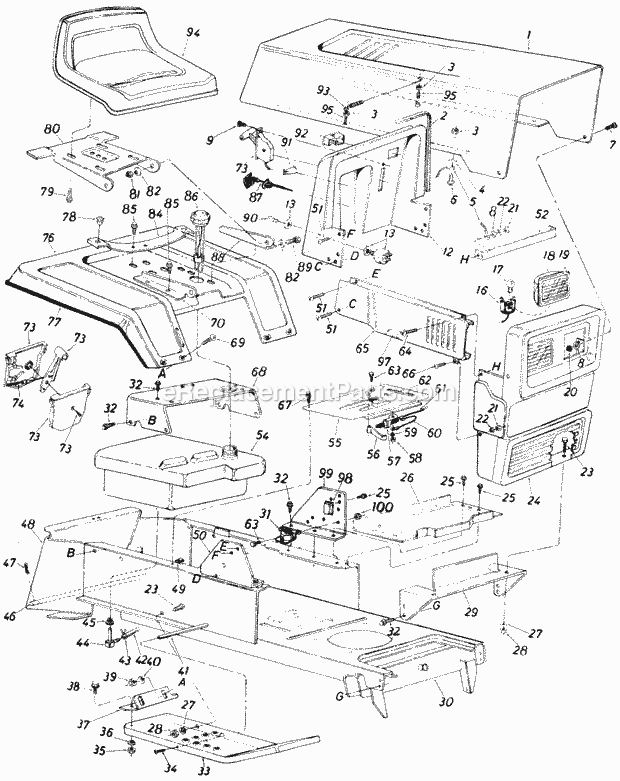 MTD 146-837-000 (1986) Lawn Tractor Parts Diagram