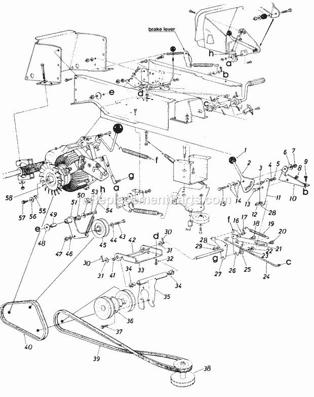 MTD 146-845-000 (1986) Lawn Tractor Page E Diagram