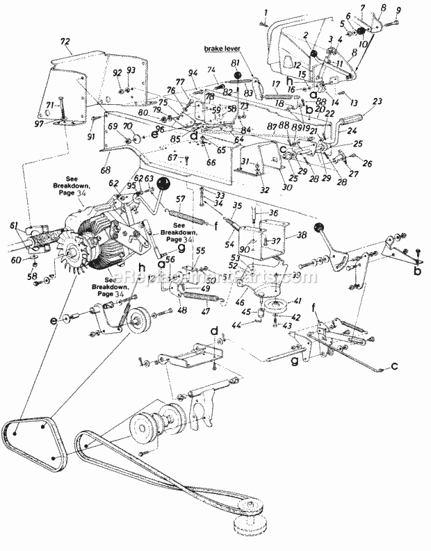 MTD 146-846-000 (1986) Lawn Tractor Page D Diagram