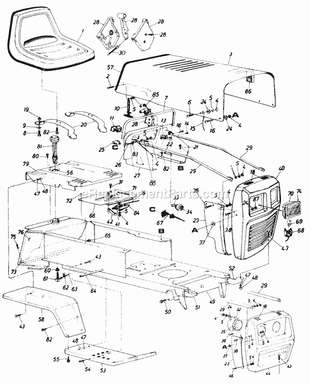 MTD 147-802-000 (1987) Lawn Tractor Parts Diagram
