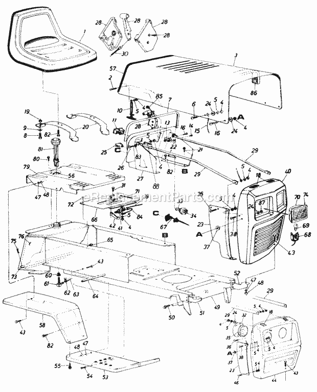 MTD 147-812-000 (1987) Lawn Tractor Parts Diagram