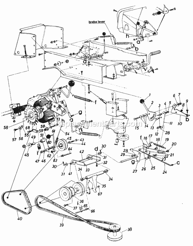 MTD 147-842-000 (1987) Lawn Tractor Page E Diagram