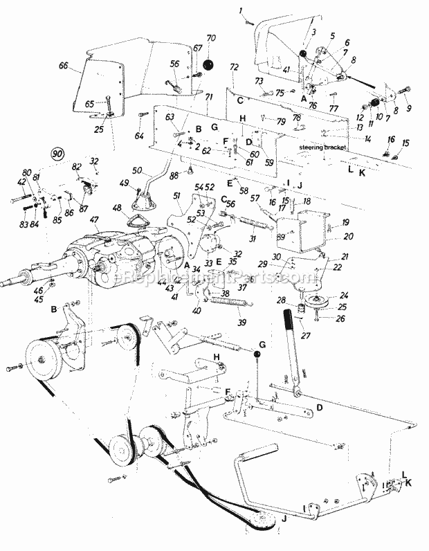 MTD 148-803-000 (1988) Lawn Tractor Page D Diagram