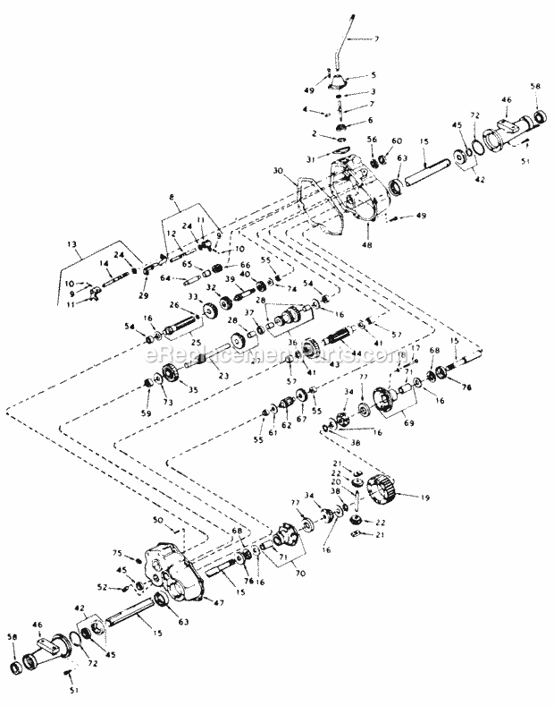 MTD 148-812-000 (1988) Lawn Tractor Transaxle_Peerless Diagram