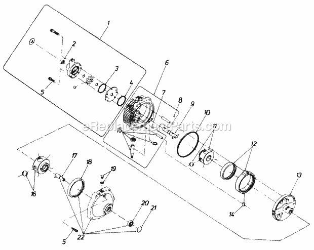 MTD 148-845-000 (1988) Lawn Tractor Hydrostatic_Transmission Diagram