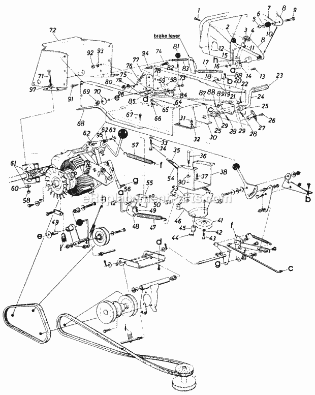 MTD 148-853-000 (1988) Lawn Tractor Page F Diagram
