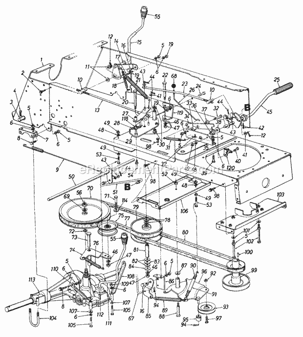 MTD 149-813-000 (1989) Lawn Tractor Page E Diagram