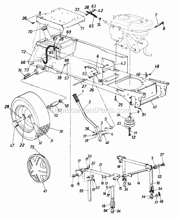 MTD 149-816-000 (1989) Lawn Tractor Page E Diagram