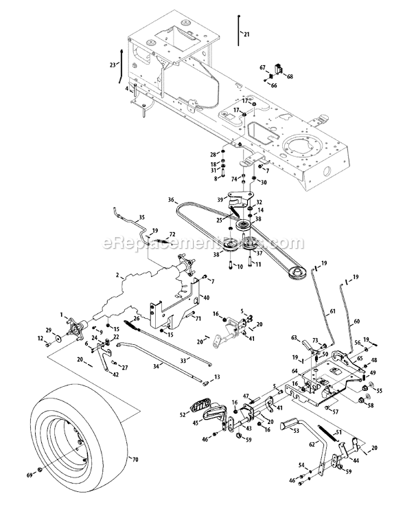MTD 14AA815K004 (2009) Garden Tractor Page B Diagram