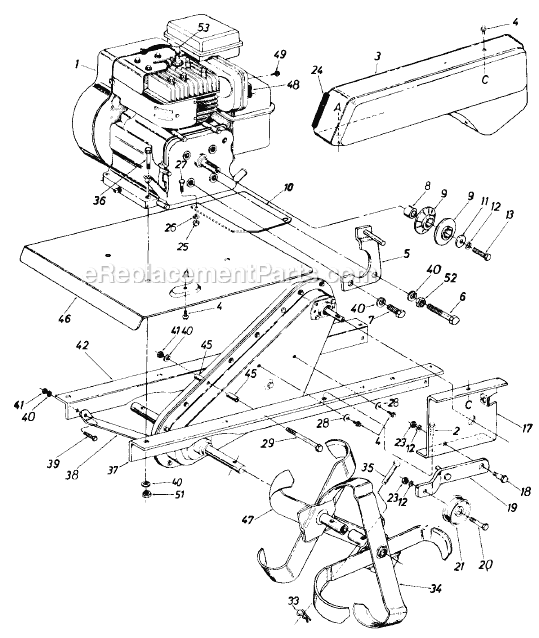 MTD 211-310-000 (1991) Tiller Page B Diagram