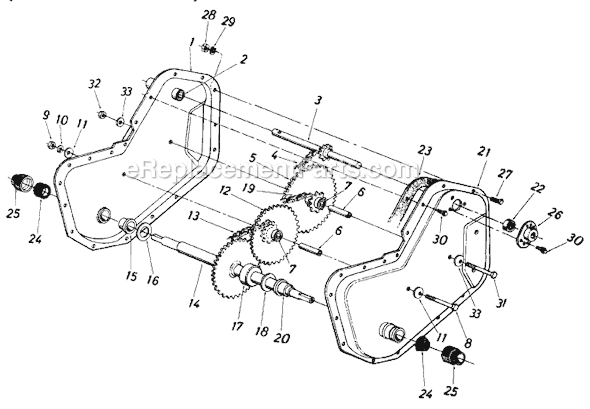 MTD 211-406-077 (1991) Tiller Page B Diagram