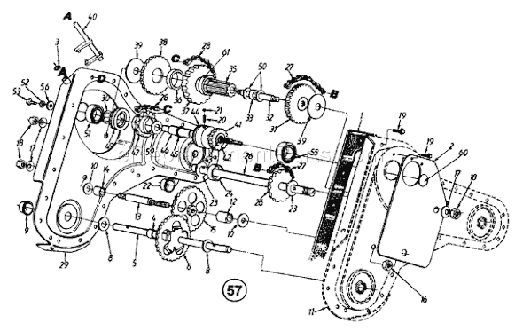 MTD 21A-415A033 (2000) Tiller Page B Diagram