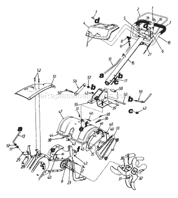 MTD 21A-415A033 (2000) Tiller Page C Diagram