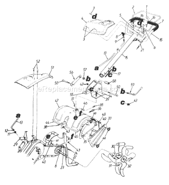 MTD 21A-417-033 (1999) Tiller Page C Diagram