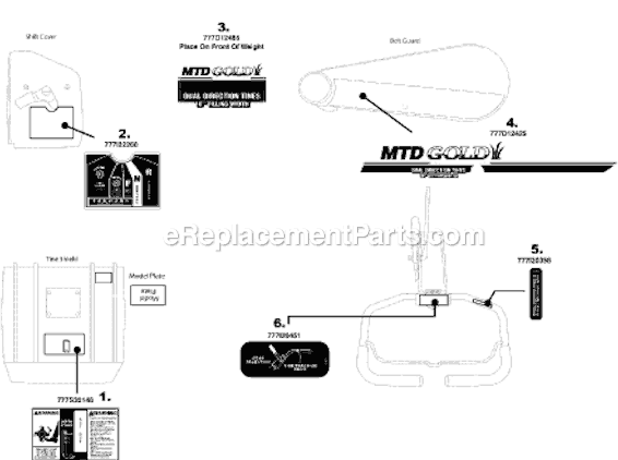 MTD 21AB452A004 (2008) Tiller Page D Diagram