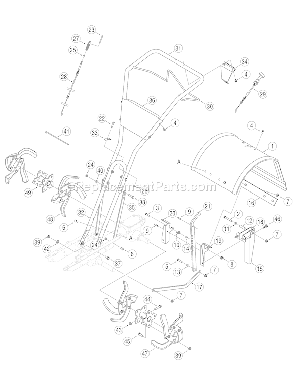 Troy-Bilt 21B-643B066 (2007) Bronco RotoTiller Page C Diagram