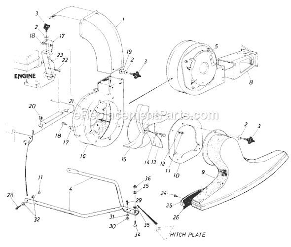 MTD 24687-8 (1988) Vacuum Page B Diagram